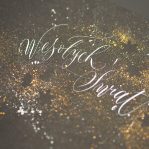 Przedświąteczne działania kaligraficzne - brush lettering 7.12.25